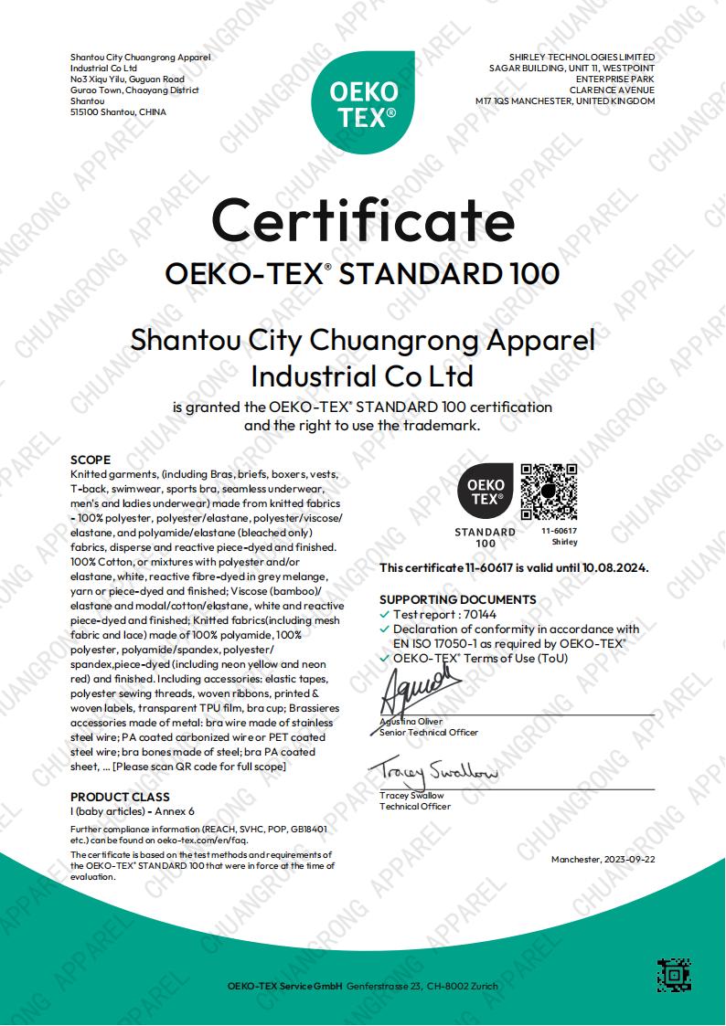 Certificado OEKO TEX